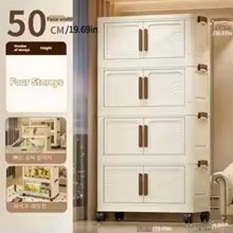 StackEase Waterproof Stackable Storage Bins With Lids And Doors 6