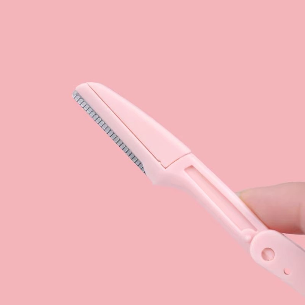 Karsyngirl 3pcs Fold Eyebrow Trimmer Scissors Hair Remover Eyebrow Comb Razor Clip Makeup Tools For