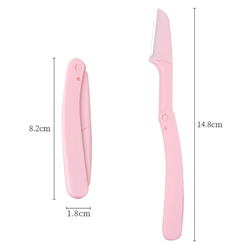 Karsyngirl 3pcs Fold Eyebrow Trimmer Scissors Hair Remover Eyebrow Comb Razor Clip Makeup Tools For