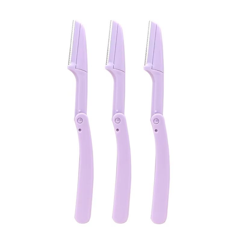 Karsyngirl 3pcs Fold Eyebrow Trimmer Scissors Hair Remover Eyebrow Comb Razor Clip Makeup Tools For 20