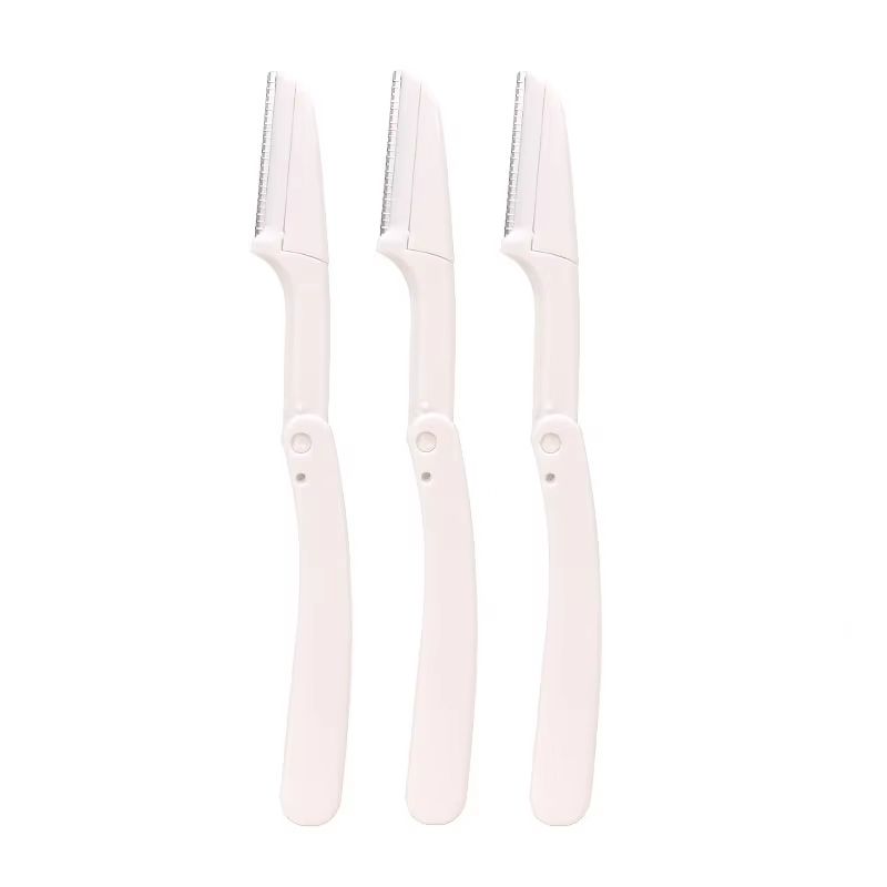 Karsyngirl 3pcs Fold Eyebrow Trimmer Scissors Hair Remover Eyebrow Comb Razor Clip Makeup Tools For 21