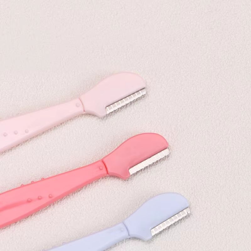 Karsyngirl Straight Handle Round Head Eyebrow Trimmer Set Gentle AntiScratch Razor For Brows And F 3