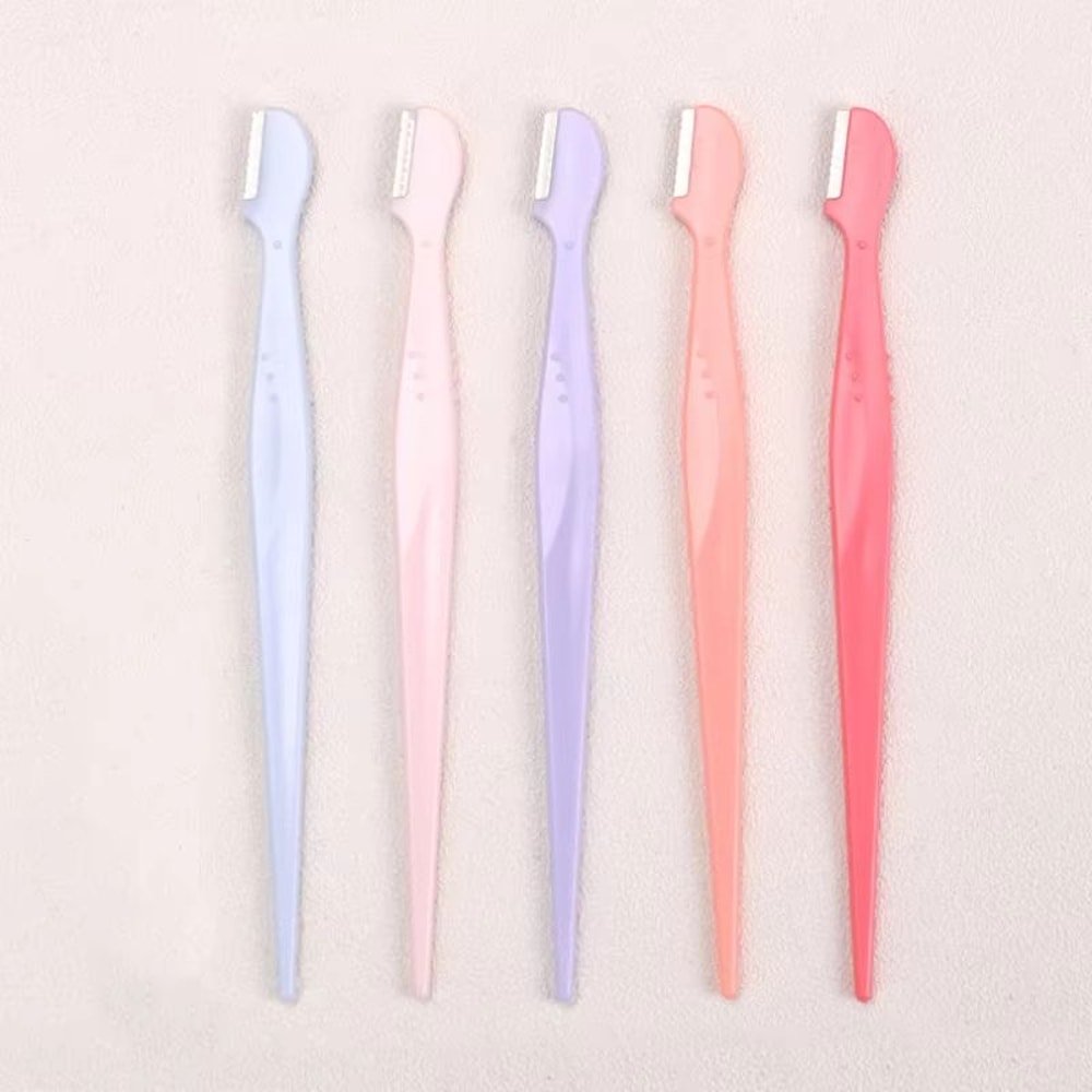 Karsyngirl Straight Handle Round Head Eyebrow Trimmer Set Gentle AntiScratch Razor For Brows And F 12