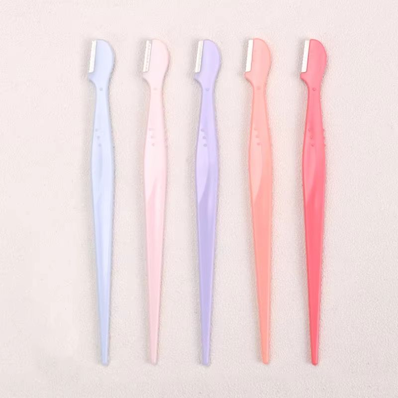 Karsyngirl Straight Handle Round Head Eyebrow Trimmer Set Gentle AntiScratch Razor For Brows And F 12