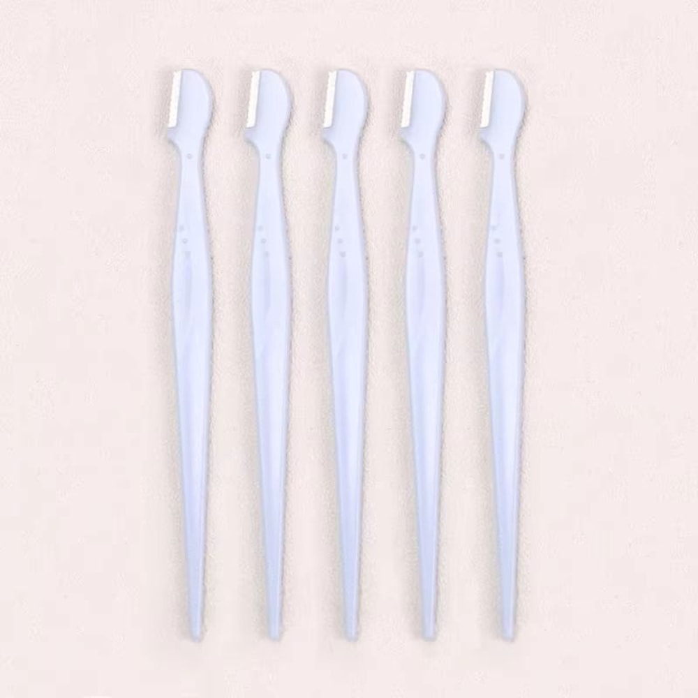 Karsyngirl Straight Handle Round Head Eyebrow Trimmer Set Gentle AntiScratch Razor For Brows And F 15