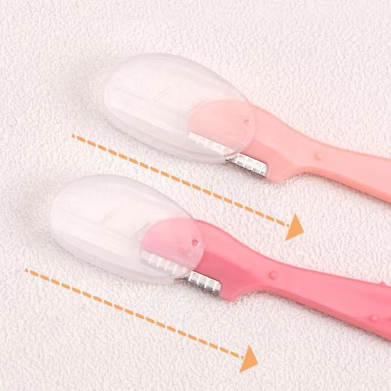 Karsyngirl Straight Handle Round Head Eyebrow Trimmer Set Gentle AntiScratch Razor For Brows And F 4