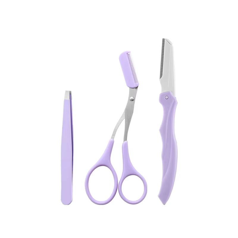 Karsyngirl 23Pcs Stainless Steel Eyebrow Trimmer Set Folding Eyebrow Clipper Comb And Tweezers For 6