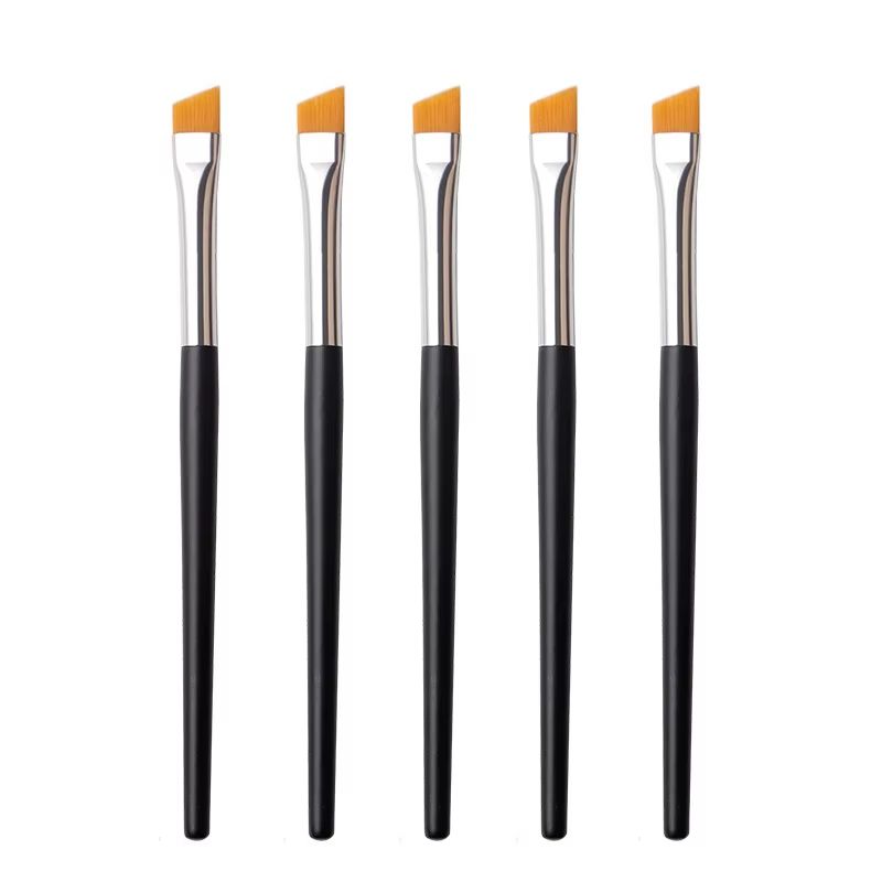 Karsyngirl 5 Pcs Eye Makeup Brush Set Flat Eyeliner Eyebrow And Detail Brushes For Professional Ey 5