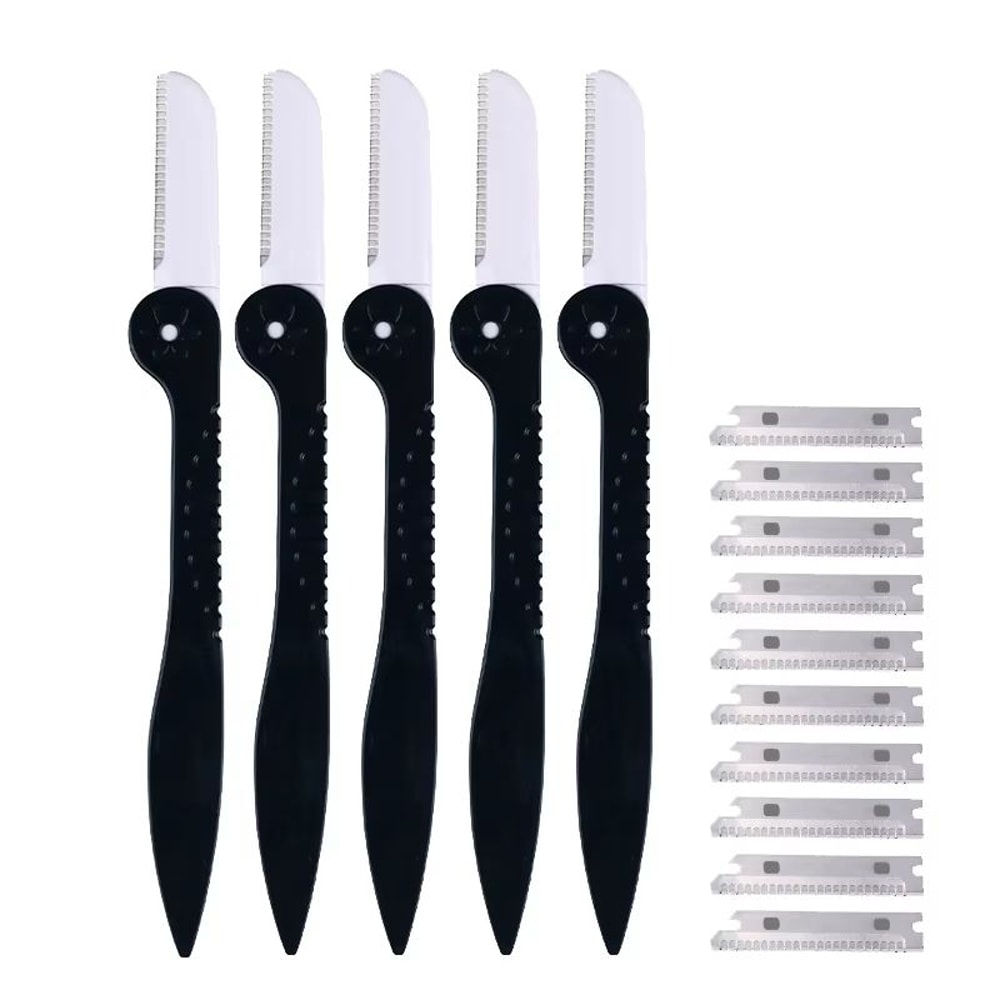 Karsyngirl 510 Pcs Facial Face Razor Eyebrow Trimmer Blades Set Facial Hair Remover And Eyebrow Sh 7