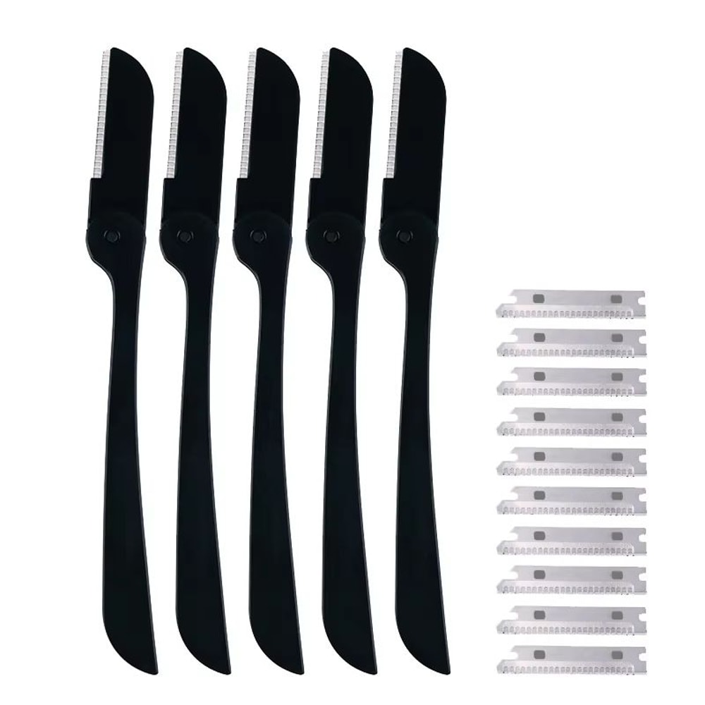 Karsyngirl 510 Pcs Facial Face Razor Eyebrow Trimmer Blades Set Facial Hair Remover And Eyebrow Sh 8