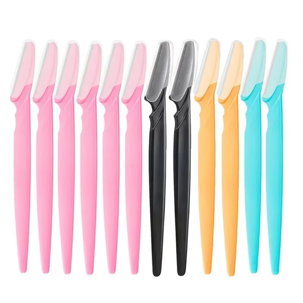Karsyngirl 12 Pcs Mix Color Eyebrow Razor And Face Hair Remover Set For Women 6
