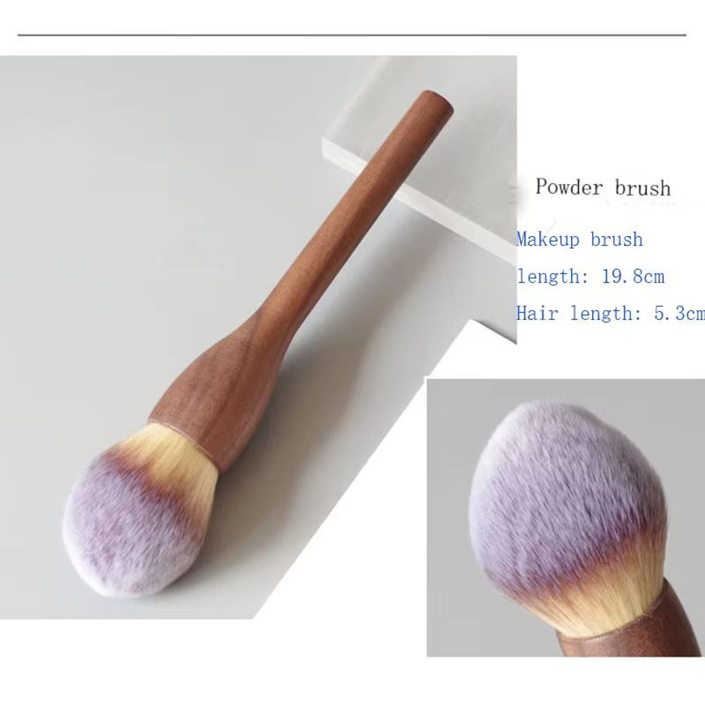 Karsyngirl Makeup Brush Wood Walnut Large Retro Powder Brush 4