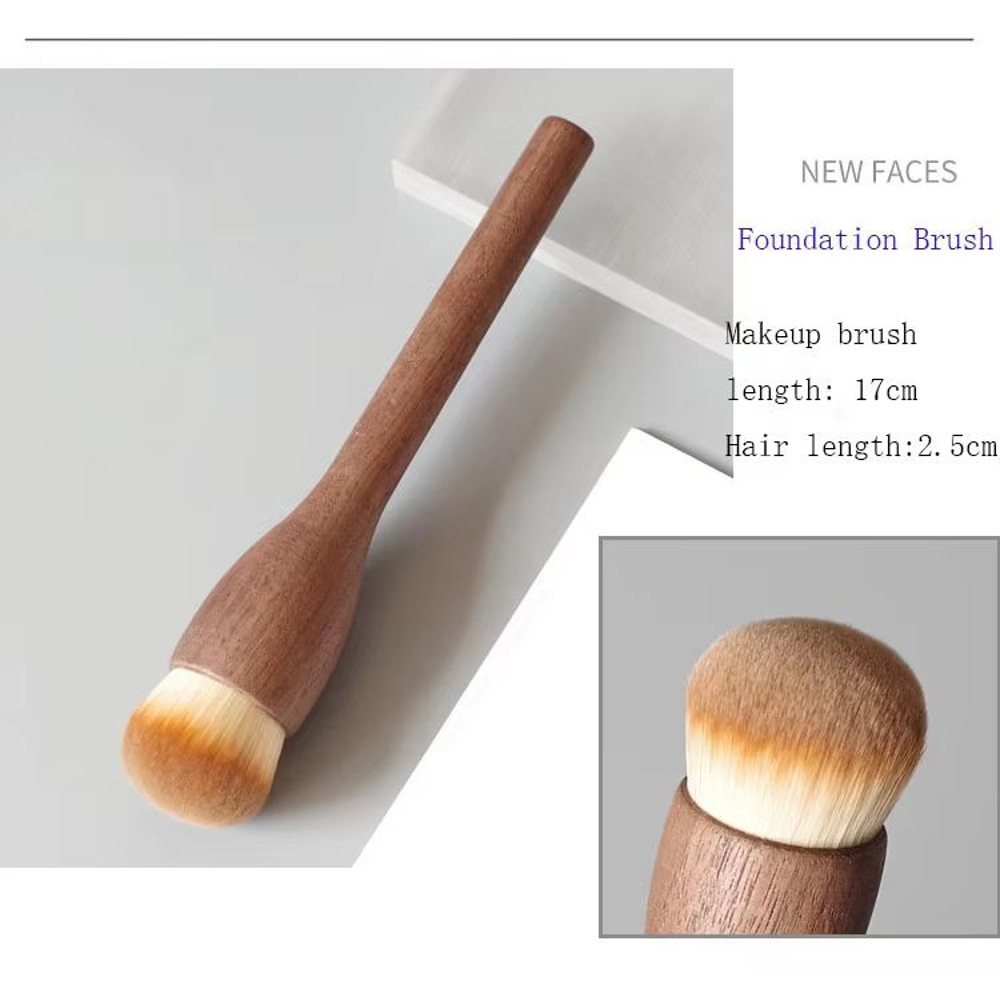 Karsyngirl Makeup Brush Wood Walnut Large Retro Powder Brush 6