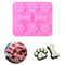 Dog Footprint Silicone Baking Mold 3D Paw And Bone Cookie Cake Mold For Baking And Fondant 4