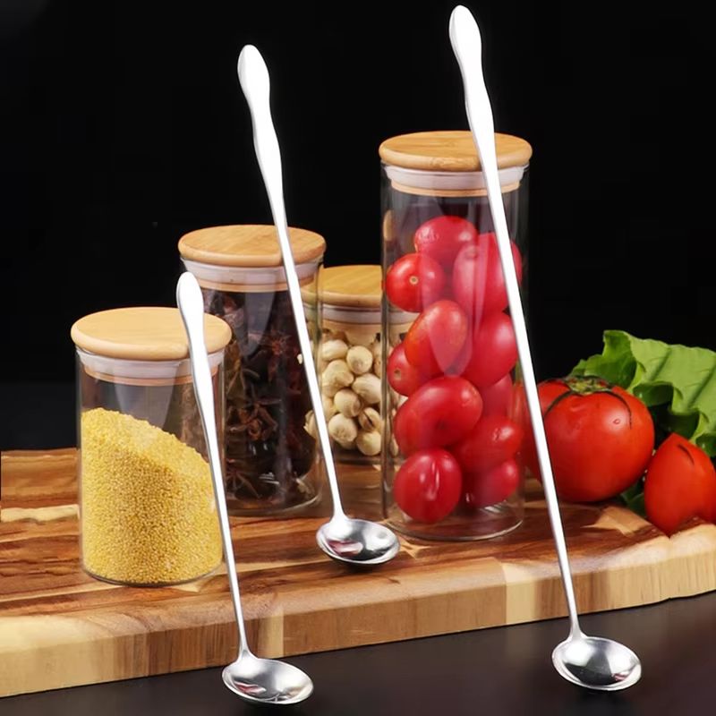 2 Pcs Stainless Steel Long Handle Pickle Fork And Spoon Set Jar Grabber For Preserves And Canning 3