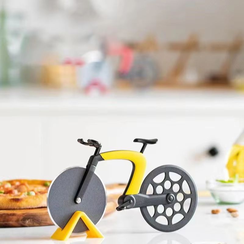 Bicycle Shape Stainless Steel Pizza Cutter Wheel Novelty Bike Roller Pizza Chopper 1