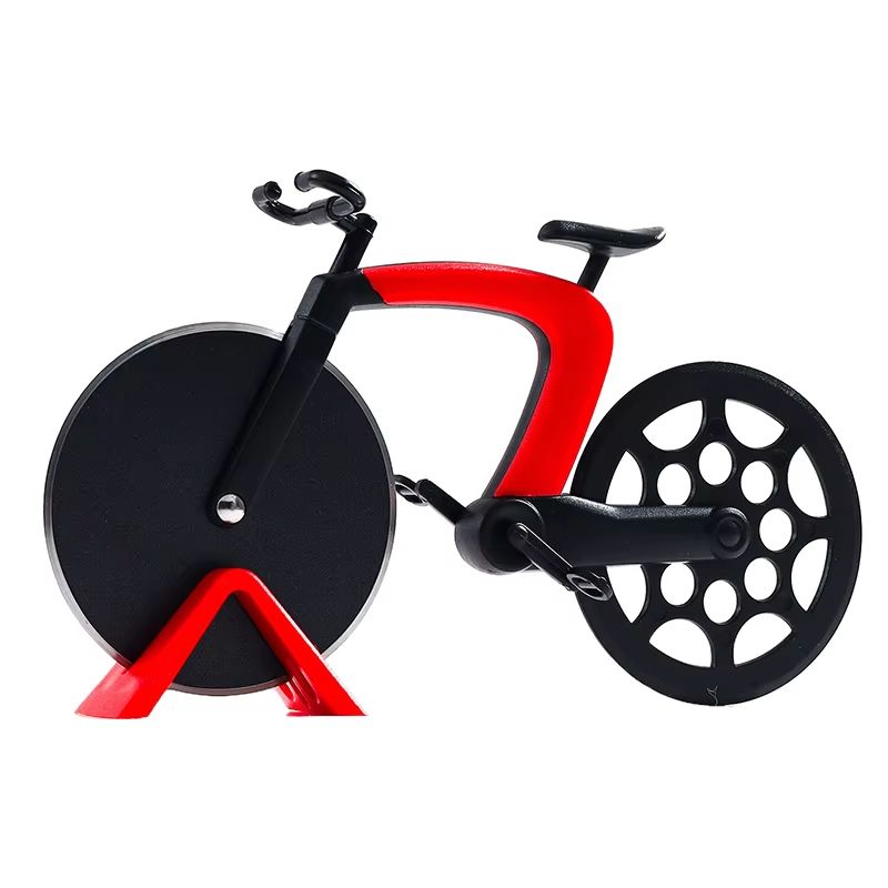 Bicycle Shape Stainless Steel Pizza Cutter Wheel Novelty Bike Roller Pizza Chopper 6