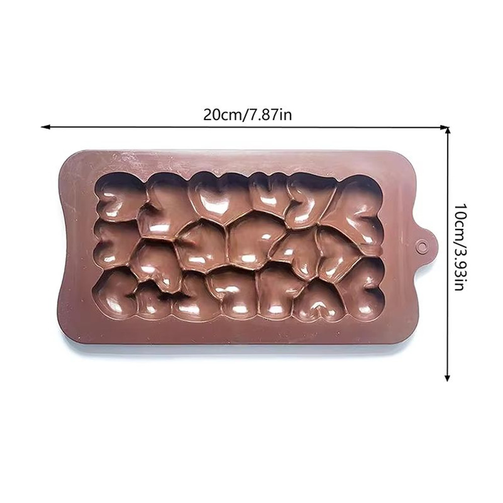Silicone Diamond Heart Baking Mold 1510 Cavity Mold For Chocolate Cakes Cookies Ice Cubes Desserts 10