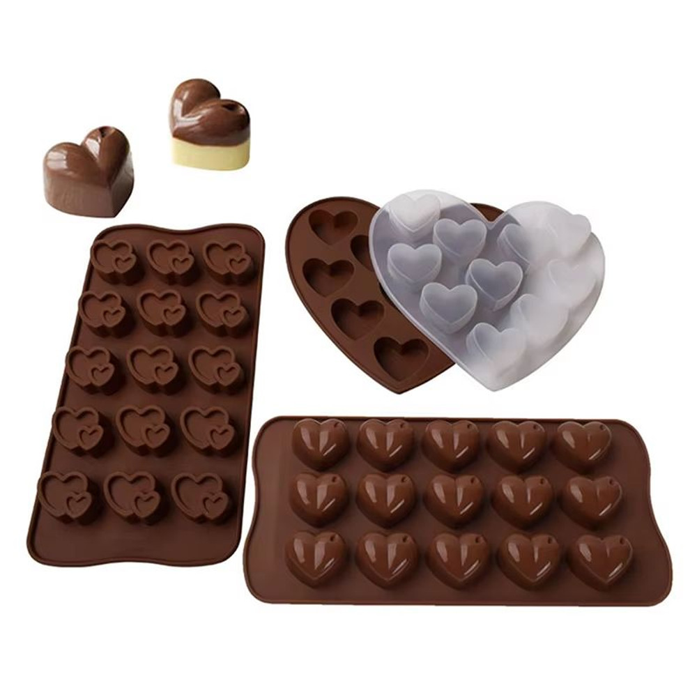 Silicone Diamond Heart Baking Mold 1510 Cavity Mold For Chocolate Cakes Cookies Ice Cubes Desserts 1