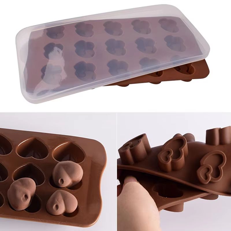 Silicone Diamond Heart Baking Mold 1510 Cavity Mold For Chocolate Cakes Cookies Ice Cubes Desserts 3