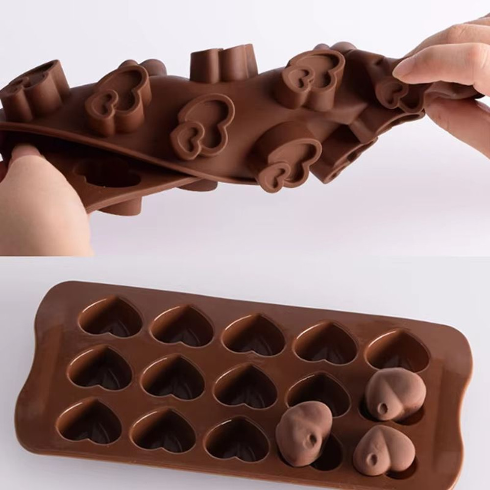 Silicone Diamond Heart Baking Mold 1510 Cavity Mold For Chocolate Cakes Cookies Ice Cubes Desserts 4