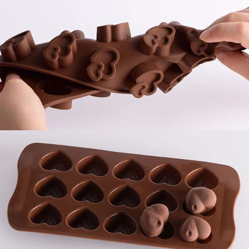 Silicone Diamond Heart Baking Mold 1510 Cavity Mold For Chocolate Cakes Cookies Ice Cubes Desserts 4