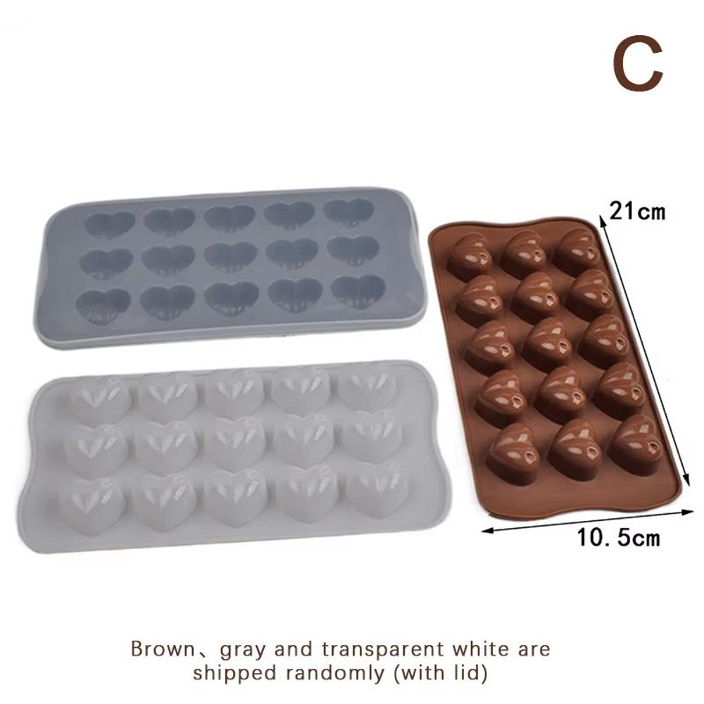 Silicone Diamond Heart Baking Mold 1510 Cavity Mold For Chocolate Cakes Cookies Ice Cubes Desserts 6