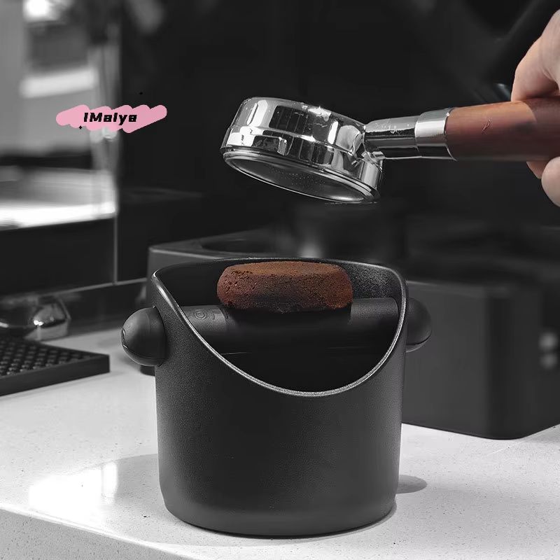 Stainless Steel Shock Absorbent Espresso Coffee Knock Box Dump Bin With Removable Knock Bar And Non 1