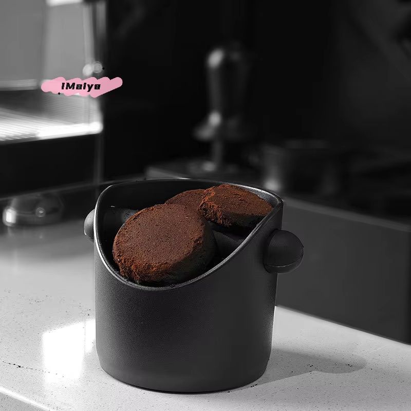 Stainless Steel Shock Absorbent Espresso Coffee Knock Box Dump Bin With Removable Knock Bar And Non 2