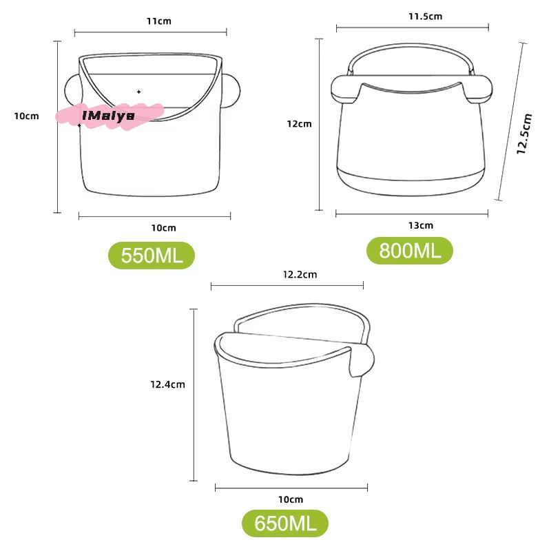 Stainless Steel Shock Absorbent Espresso Coffee Knock Box Dump Bin With Removable Knock Bar And Non 5