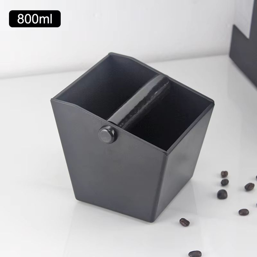 Stainless Steel Shock Absorbent Espresso Coffee Knock Box Dump Bin With Removable Knock Bar And Non 7