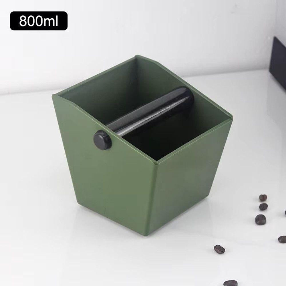 Stainless Steel Shock Absorbent Espresso Coffee Knock Box Dump Bin With Removable Knock Bar And Non 8