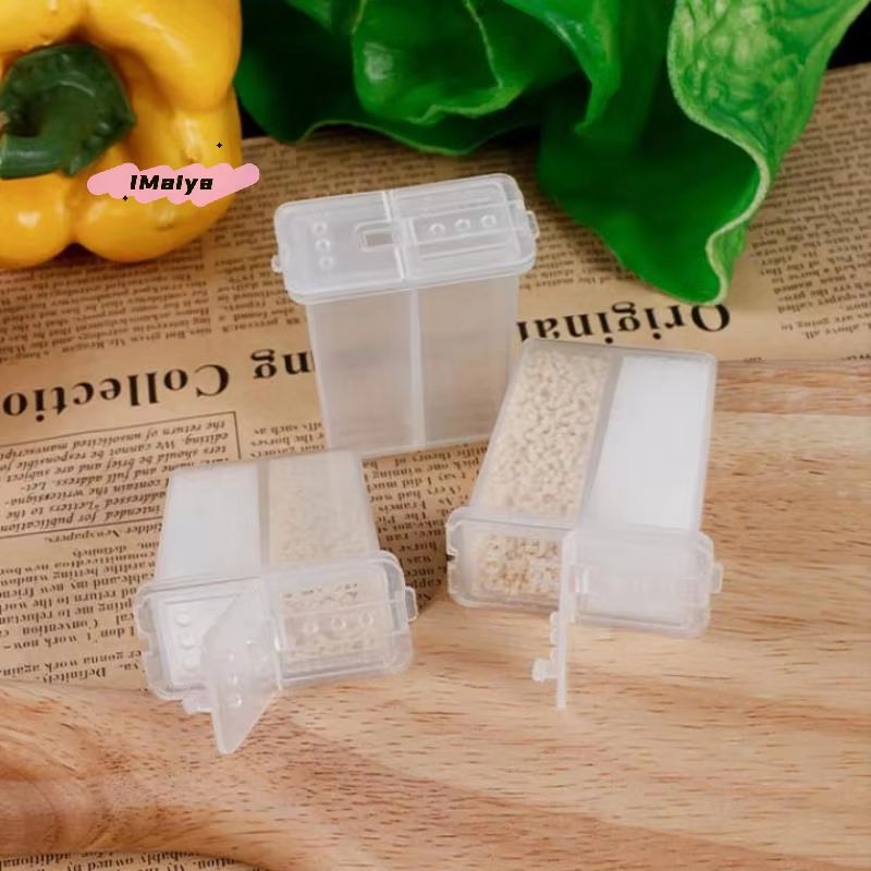 2 In 1 Multi Purpose Camping Seasoning Shaker With Lid 2 Compartment Salt Pepper Spice Jar For Out 4