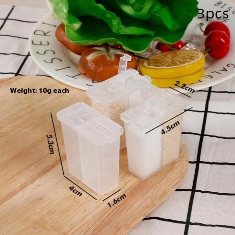 2 In 1 Multi Purpose Camping Seasoning Shaker With Lid 2 Compartment Salt Pepper Spice Jar For Out 7