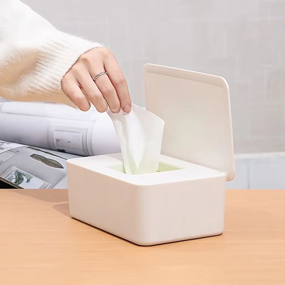 Dustproof Wet Tissue Box With Lid Baby Wipe Storage Holder For Home Car Office 3