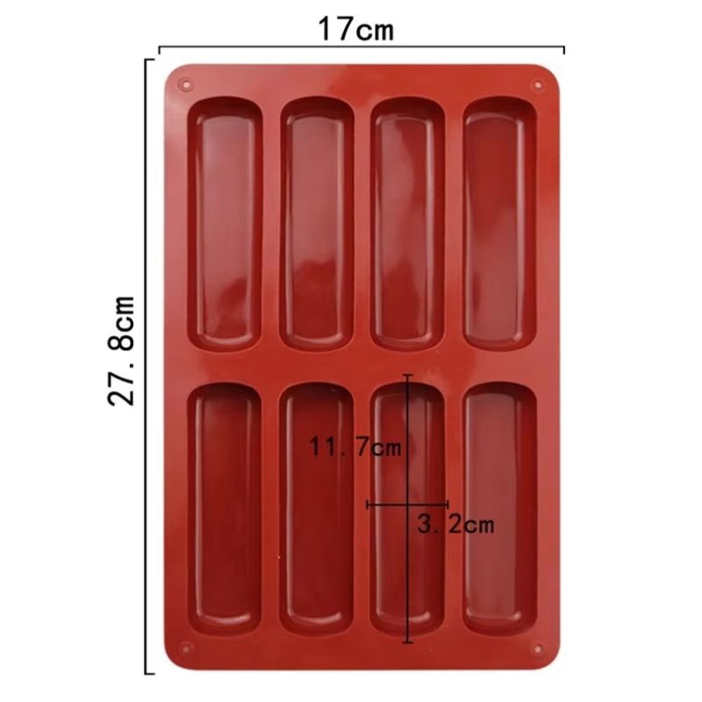 Commercial Silicone Tiramisu Finger Cookies Mold 15 Cavity Nonstick Baking Mold For Desserts And C 7