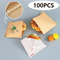 100Pcs Kraft Paper Sandwich Wrap Disposable OilProof Triangle Food Packing BagS 0