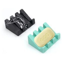 silicone drainage soap dish – automatic soap rack for bathroom, non-slip soap holder