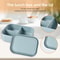 Square Silicone 3in1 Bento Box Insulated FoodGrade Lunch Container For Home Outdoor Use 3