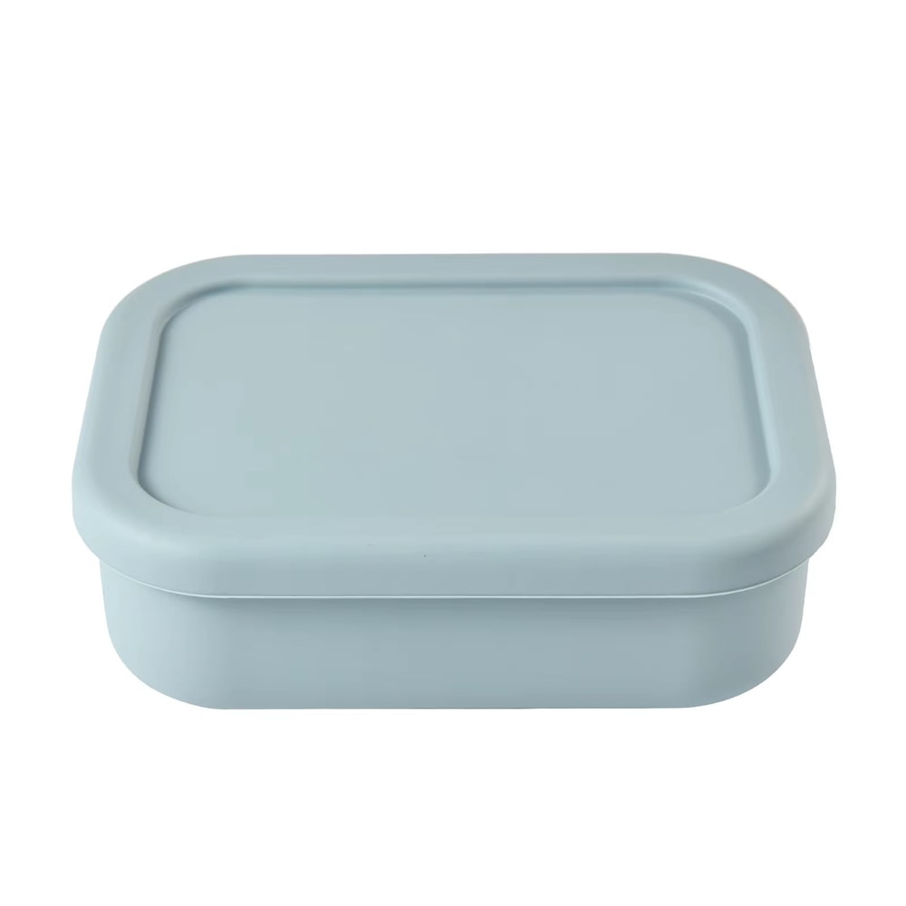 Square Silicone 3in1 Bento Box Insulated FoodGrade Lunch Container For Home Outdoor Use 7