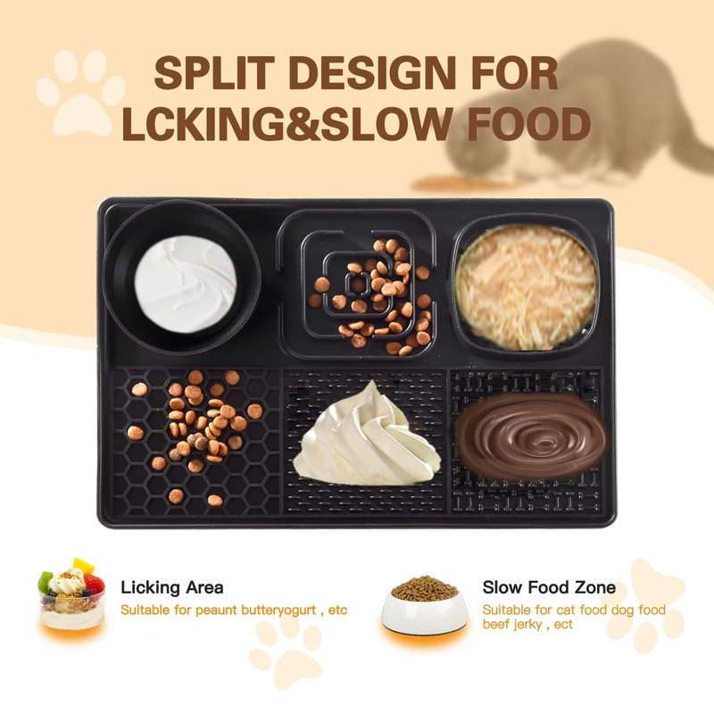 Silicone Dog Licking Pad Suction Cup Slow Feeder BPAFree Pet Feeder Mat 3
