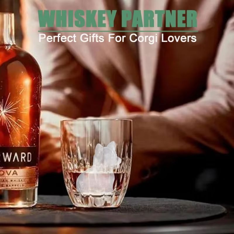 3D Corgi Silicone Ice Tray With Lid BPAFree Ice Block Mold For Cocktails Drinks 4