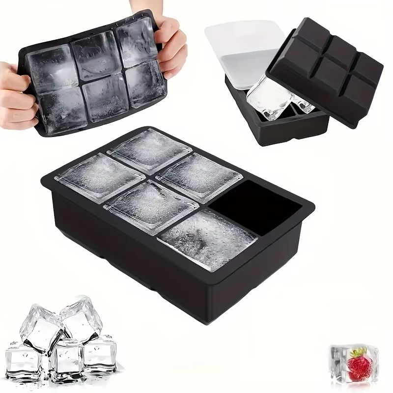 MultiGrid Silicone Ice Tray Set With Lid 468Grid Flexible Ice Cube Mold For Drinks Cocktails 0