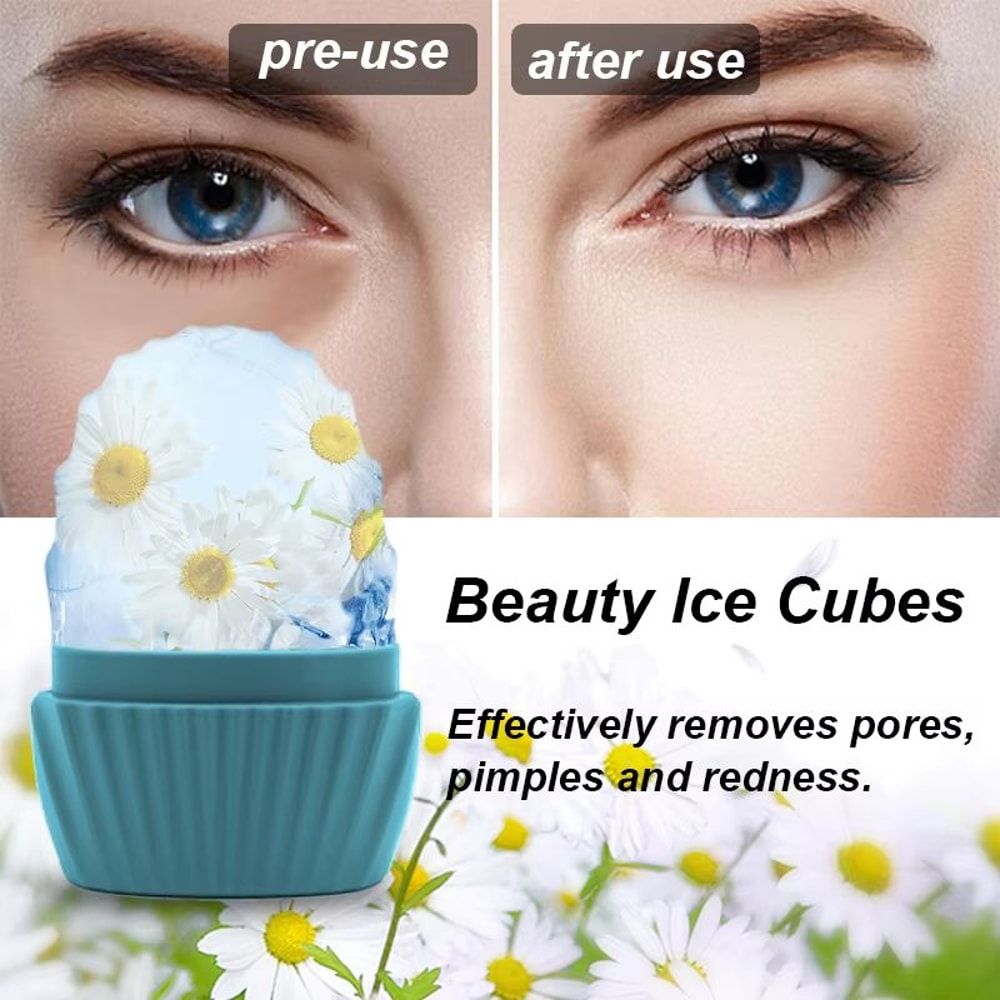 Face Eye Beauty Ice Roller Mold Silicone Facial Ice Grid For Bright Refreshed Skin 3