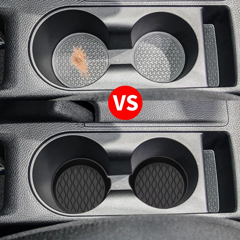 Silicone Car Coasters 2Pack NonSlip Bling Cup Holder Inserts For Car Interior Accessories 3