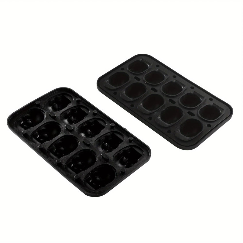 Skull Whiskey Silicone Ice Mold 10Cavity FoodGrade Ice Block Tray With Filling Funnel 6