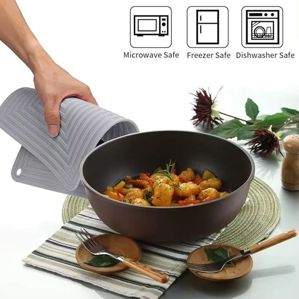 Silicone Square Hot Plate Mat Heat Resistant Non Slip Pot Mat For Kitchen Dining Tables 5