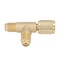 Quick Coupler Tee Adapter 14in SAE Brass Valve Core Tee For R22R12R134 Systems 4