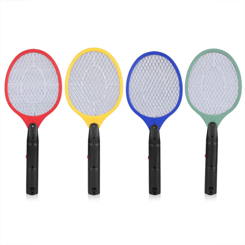 Electric Fly Swatter Racket Cordless Battery Powered Bug Zapper For Flies And Mosquitoes 0