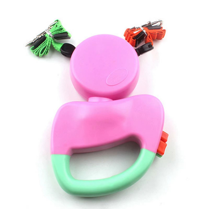 Dual Retractable Dog Leash Automatic Winding Double Pet Walking Traction Rope 984ft 0